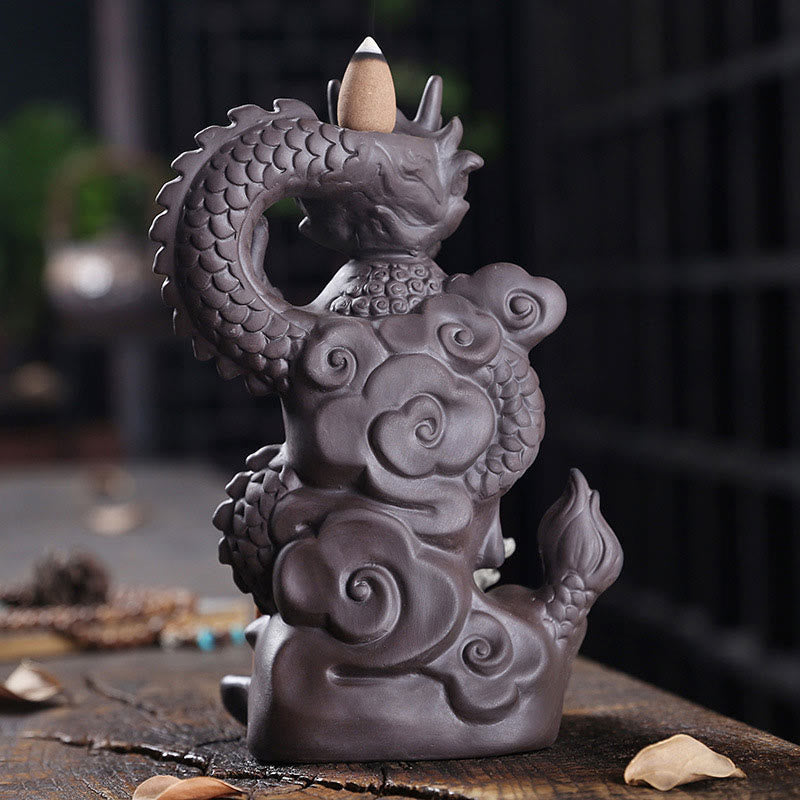 Räucherkegel Weihrauch Drache Buddha Ton Geschenk