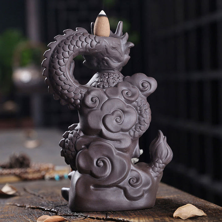Räucherkegel Weihrauch Drache Buddha Ton Geschenk