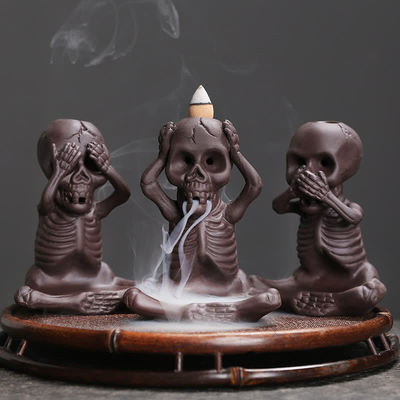 Räucherkegel Weihrauch Totenkopf Ton Feng Shui