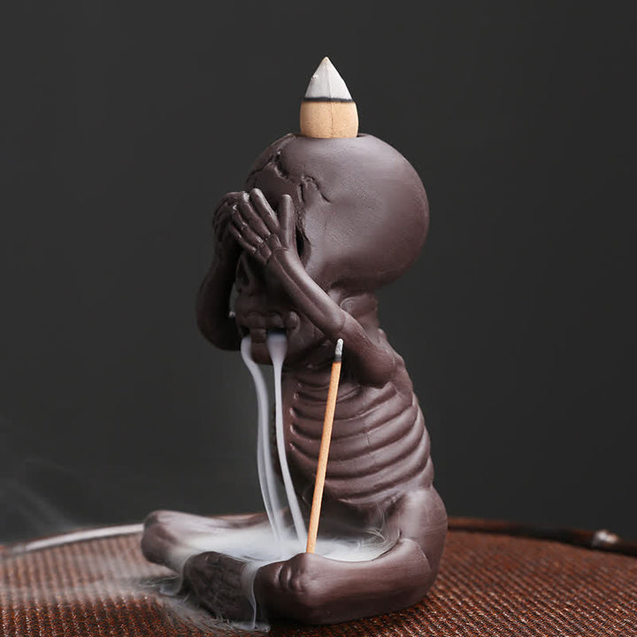 Räucherkegel Weihrauch Totenkopf Ton Geschenk