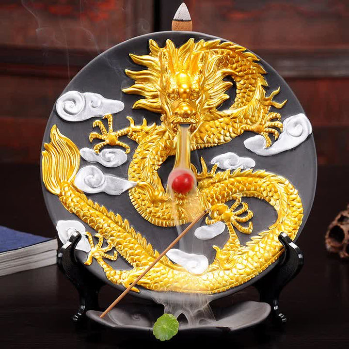 Räucherschale Drache Keramik Rückfluss Feng Shui