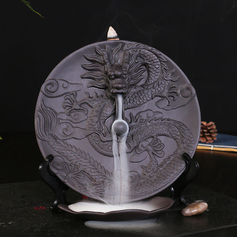 Räucherschale Drache Keramik Rückfluss Statue