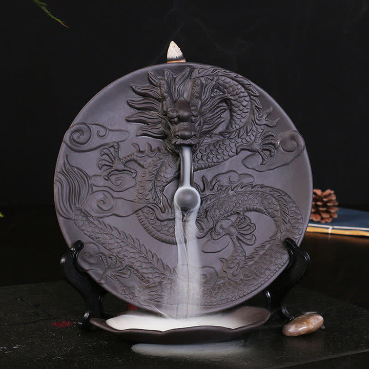 Räucherschale Drache Keramik Rückfluss Statue