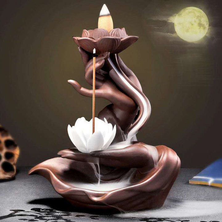 Räucherschale Lotus Bergamotte Statue