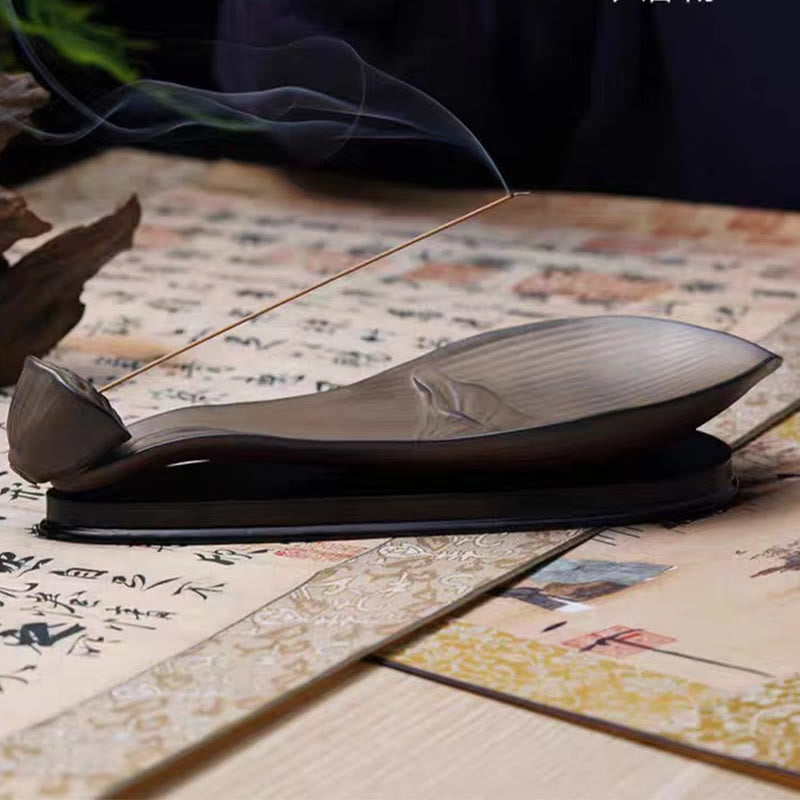 Räucherschale Mit Sieb Lotus Keramik Braun Statue