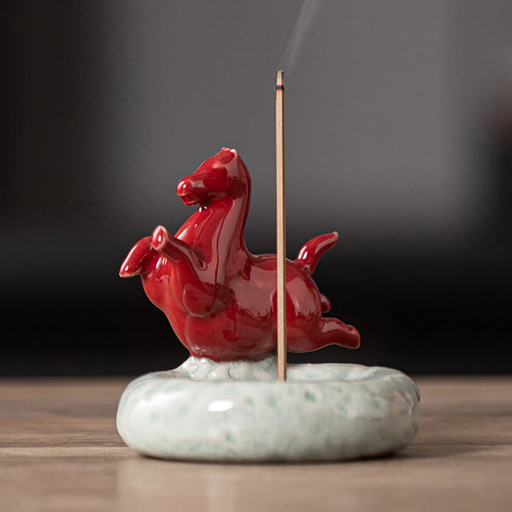 Räucherschale Pferd 2026 Keramik Deko Statue