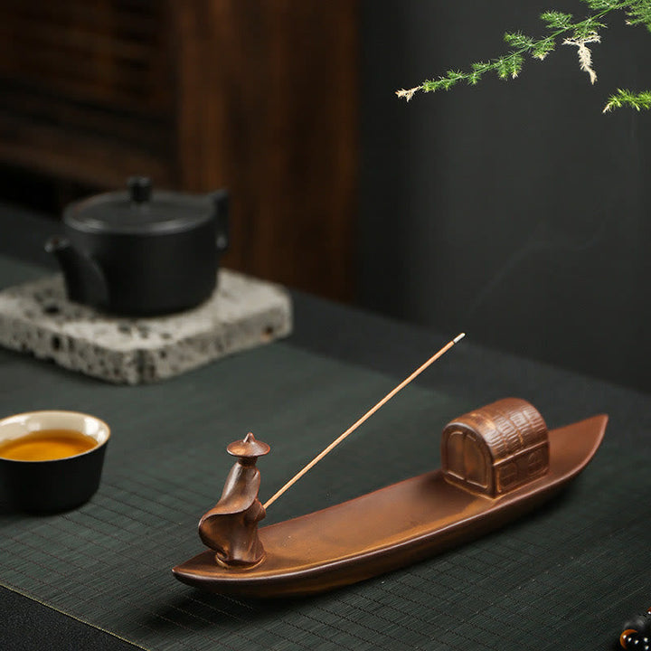 Räucherschale Set Lotus Buddhahand Keramik Deko