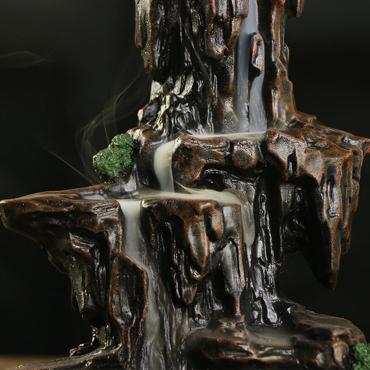 Räucherschale Wasserfall Berg Turm Deko