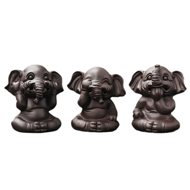 Räucherschalen Elefant Lila Ton Deko