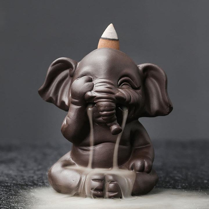 Räucherschalen Elefant Lila Ton Geschenk