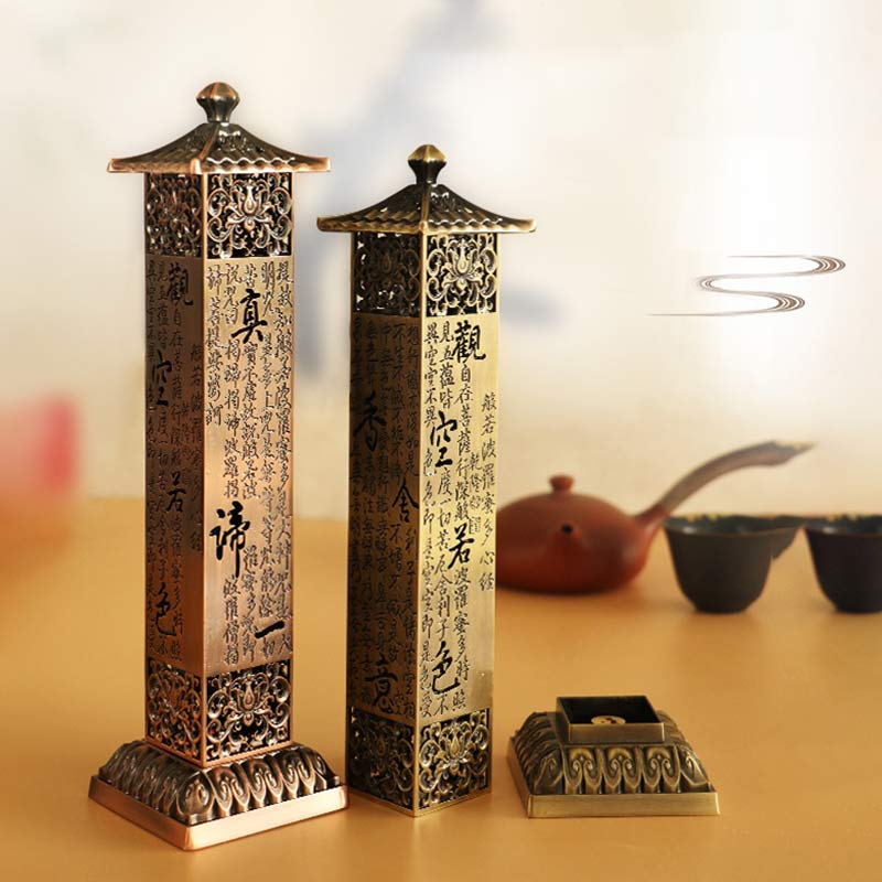 Räucherstäbchen Halter Herzsutra Metall Feng Shui