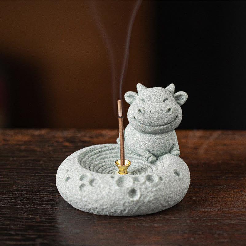 Räucherstäbchen Halterung Tierkreis Keramik Statue