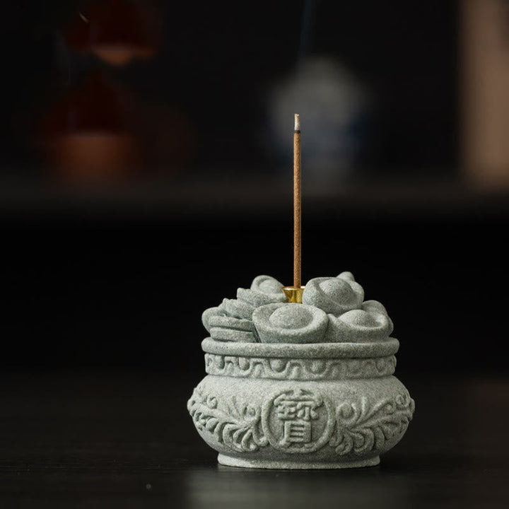 Räucherstäbchen Mit Halter Fu Glück Keramik Feng Shui