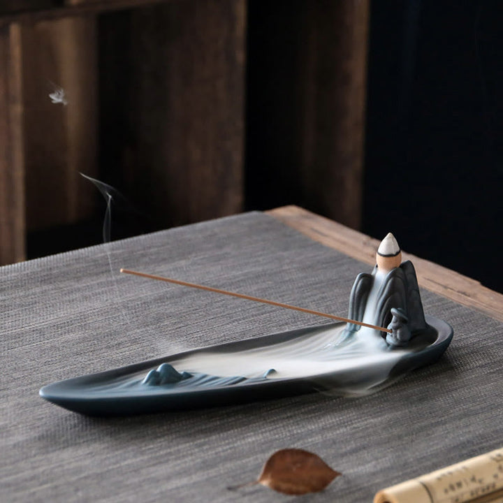 Räucherstäbchen Mit Halter Koi Fisch Keramik Statue