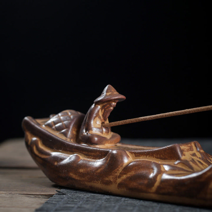 Räucherstäbchen Mit Halterung Boot Zikade Feng Shui