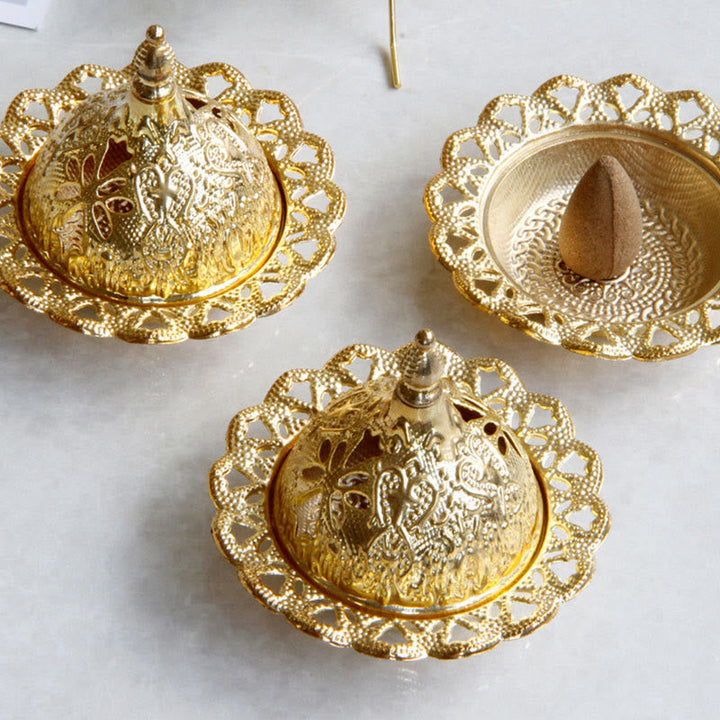 Räucherstäbchen Mit Halterung Gold Tibetisch Glücksbringer