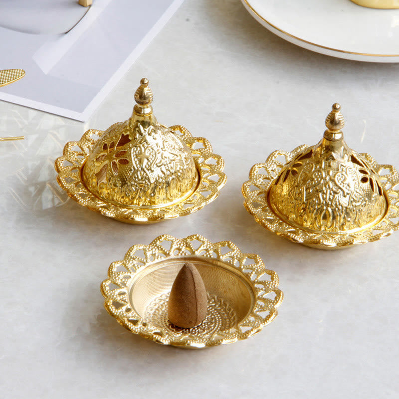 Räucherstäbchen Mit Halterung Gold Tibetisch
