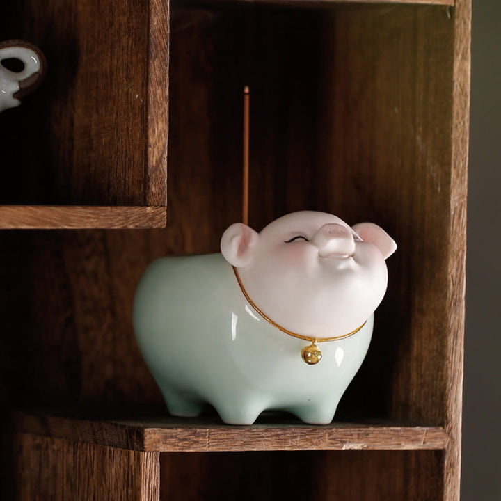 Räucherstäbchen Mit Halterung Schwein Keramik Geschenk