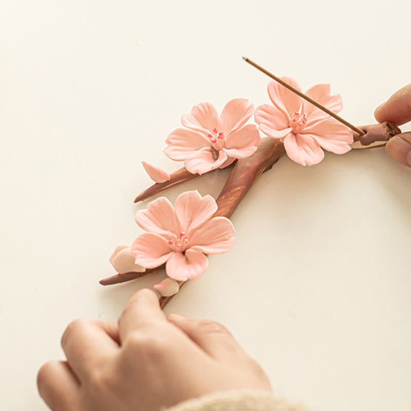 Räucherstäbchen Schale Pflaumenblüte Keramik Deko