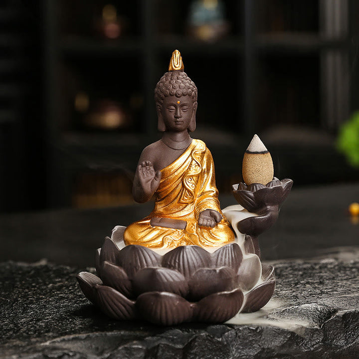 Räucherstäbchen Set Buddha Keramik Deko Geschenk
