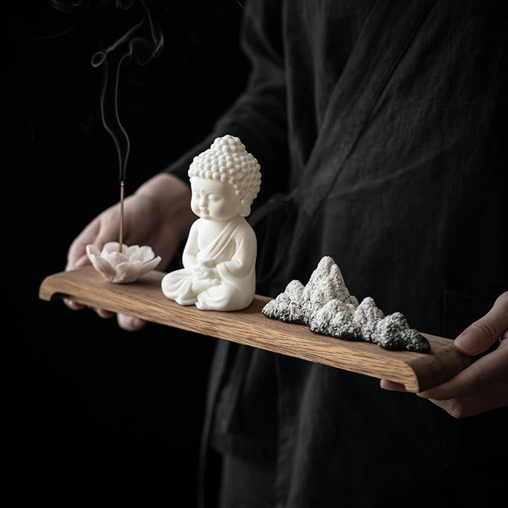 Räucherstäbchen Set Lotus Bodhisattva Keramik Feng Shui