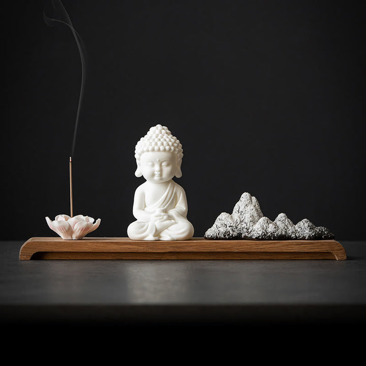 Räucherstäbchen Set Lotus Bodhisattva Keramik Glücksbringer