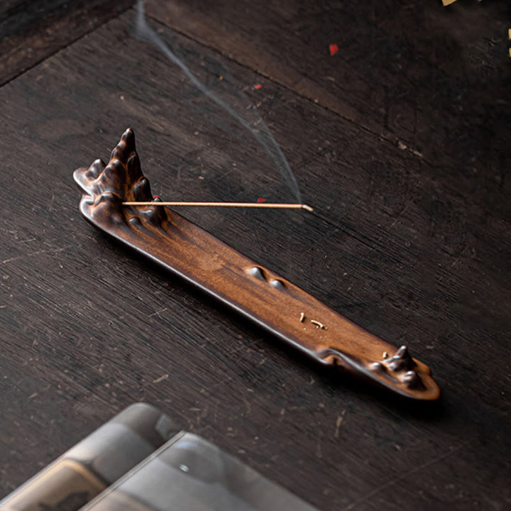 Räucherstäbchenhalter Berge Boot Keramik Feng Shui