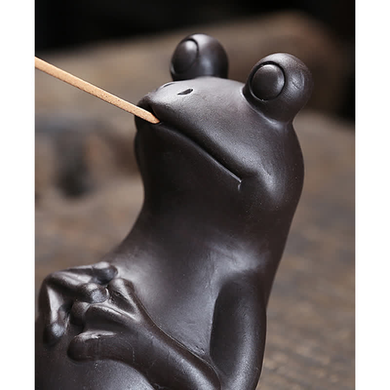 Räucherstäbchenhalter Frosch Statue
