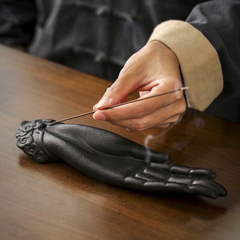 Räucherstäbchenhalter Hand Glücksbringer