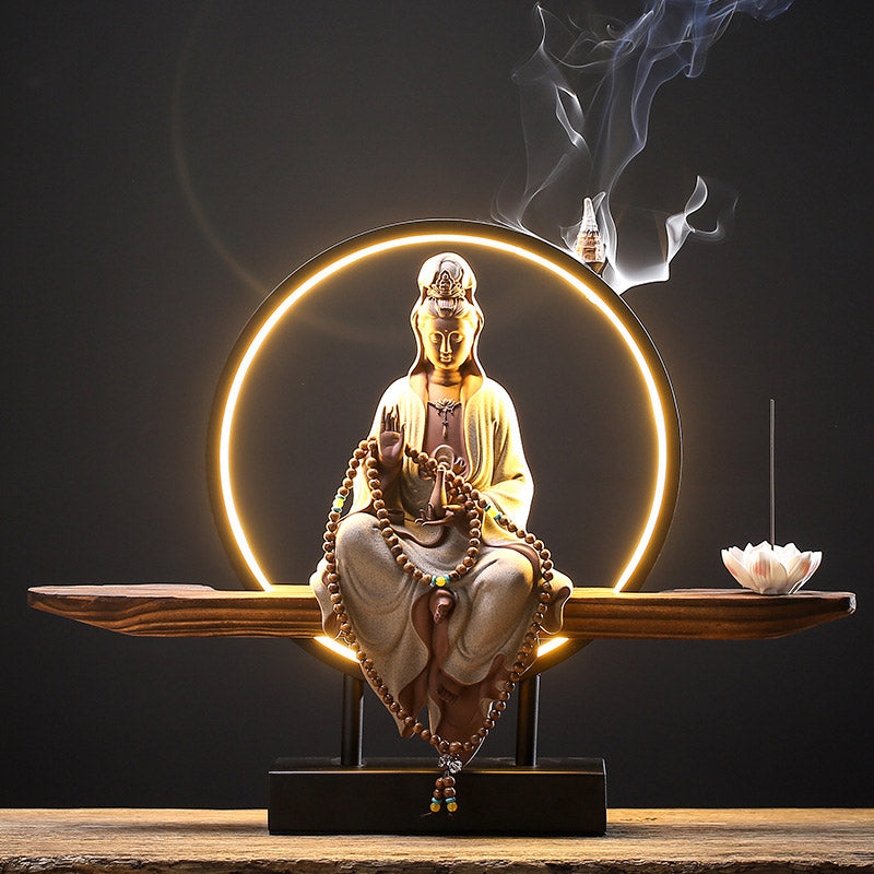 Räucherstäbchenhalter Keramik Buddha Lotus Geschenk