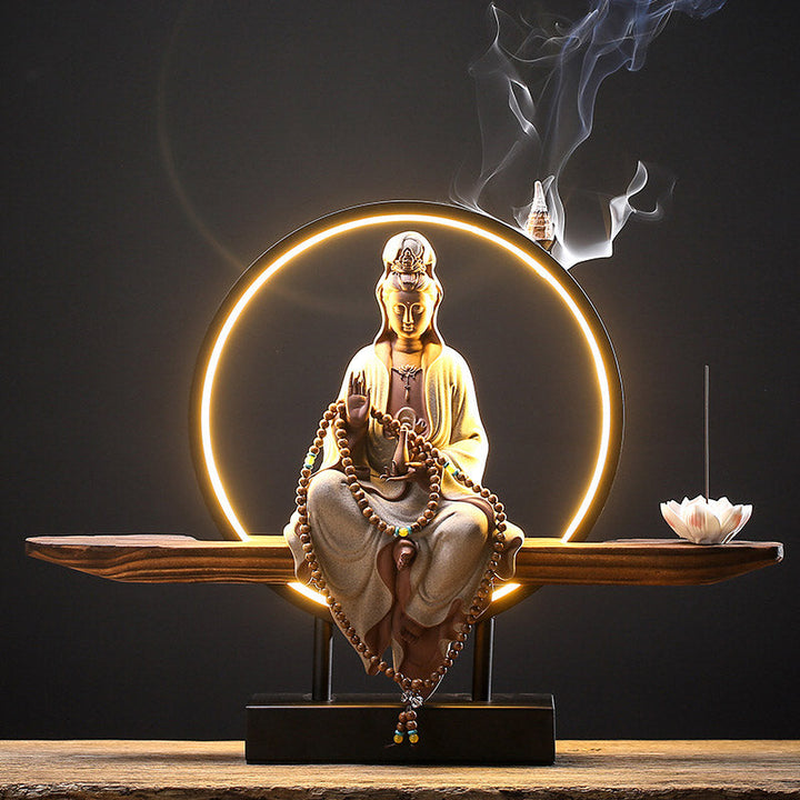 Räucherstäbchenhalter Keramik Buddha Lotus Geschenk