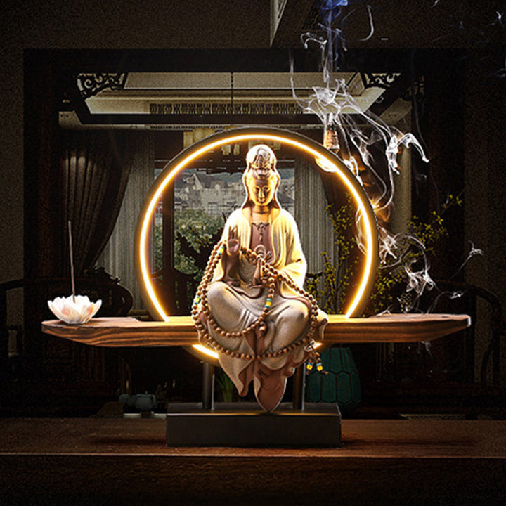 Räucherstäbchenhalter Keramik Buddha Lotus Wohnzimmer