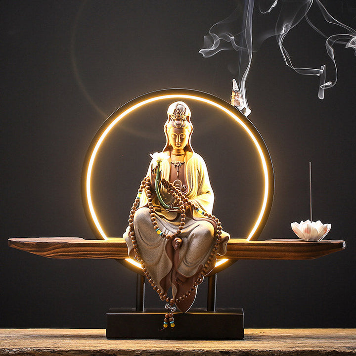 Räucherstäbchenhalter Keramik Buddha Lotus