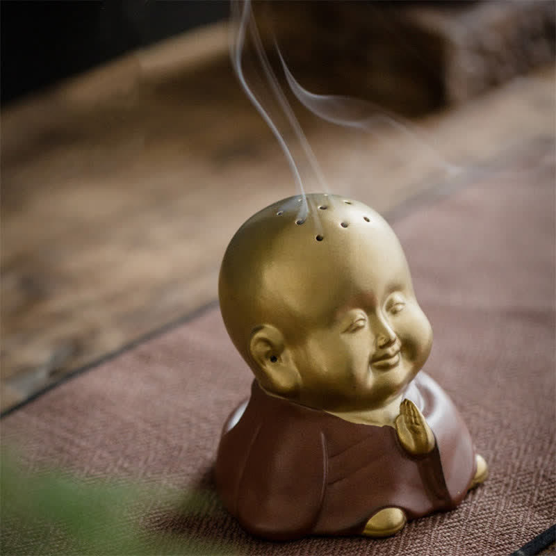 Räucherstäbchenhalter Lachender Buddha Keramik Deko