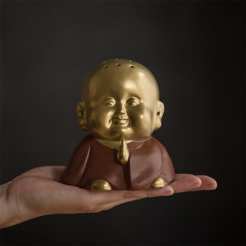 Räucherstäbchenhalter Lachender Buddha Keramik Feng Shui