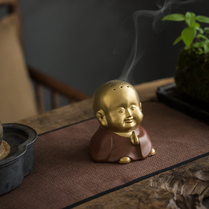 Räucherstäbchenhalter Lachender Buddha Keramik