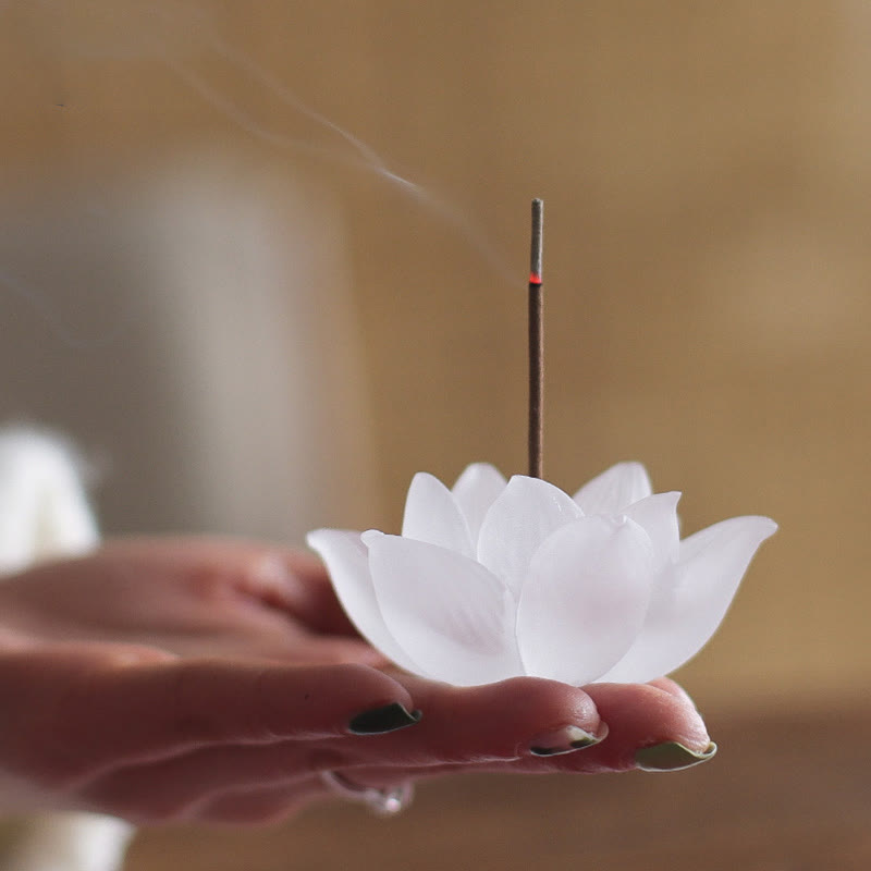 Räucherstäbchenhalter Lotus Liuli Kristall Wohnzimmer