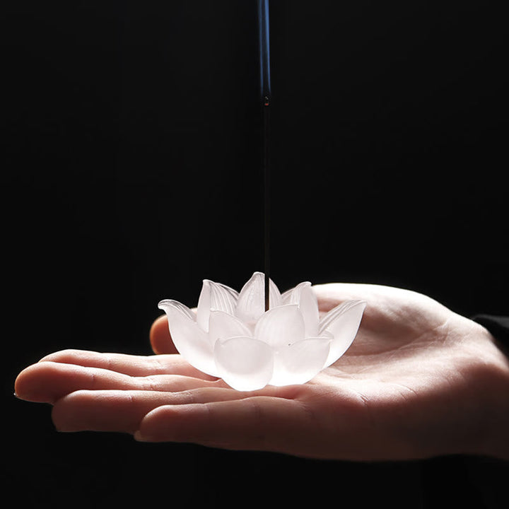 Räucherstäbchenhalter Lotus Liuli Kristall
