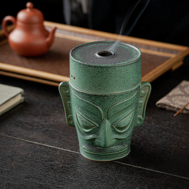 Räucherstäbchenhalter Maske Keramik Sanxingdui Geschenk