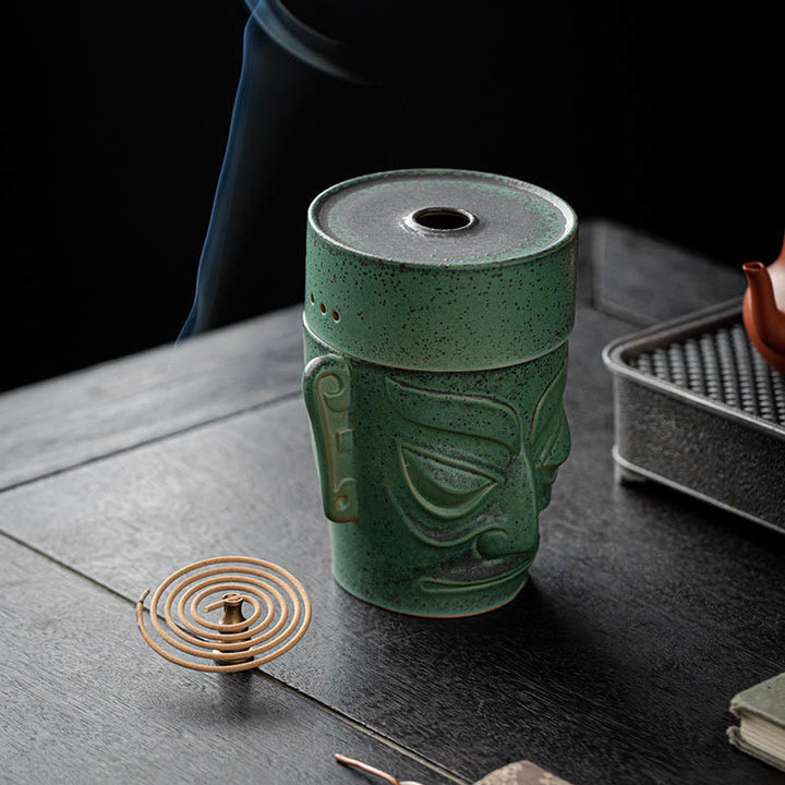 Räucherstäbchenhalter Maske Keramik Sanxingdui Wohnzimmer