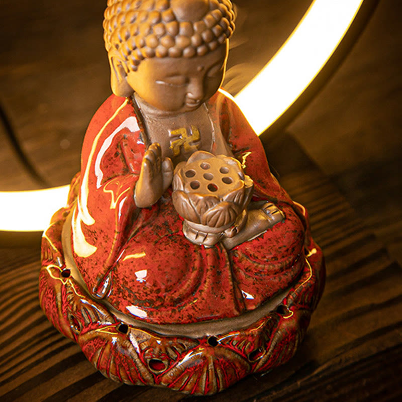 Räucherturm Buddha Lotus Brunnen Deko