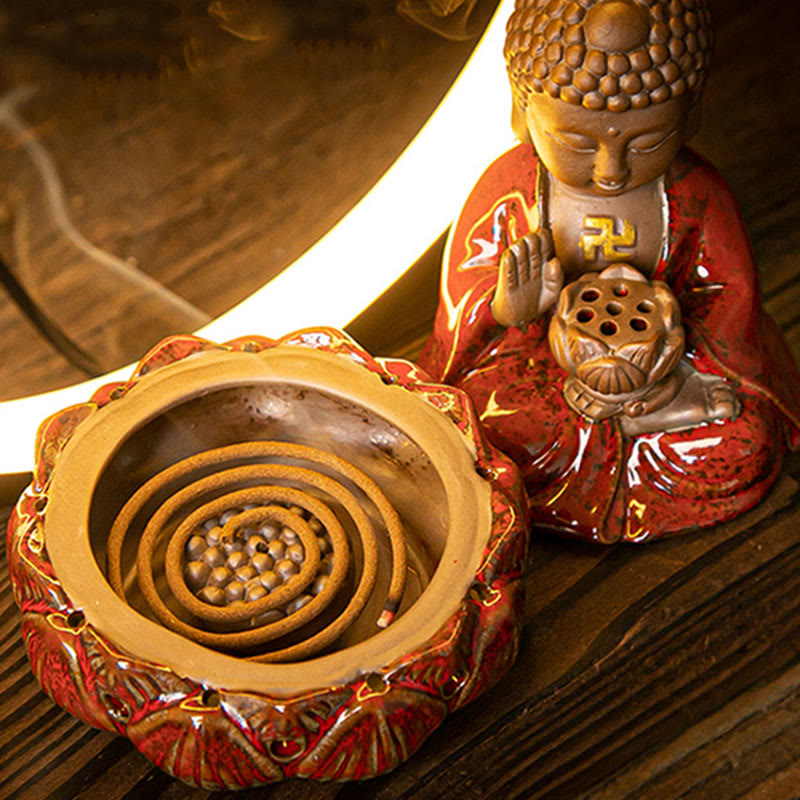 Räucherturm Buddha Lotus Brunnen Geschenk