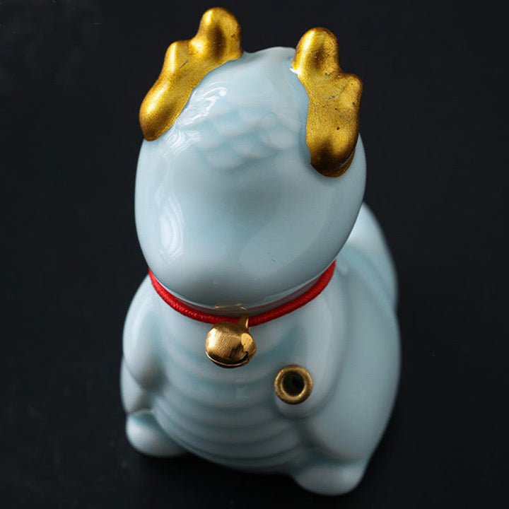 Räucherturm Drachenglocke Keramik Deko Geschenk