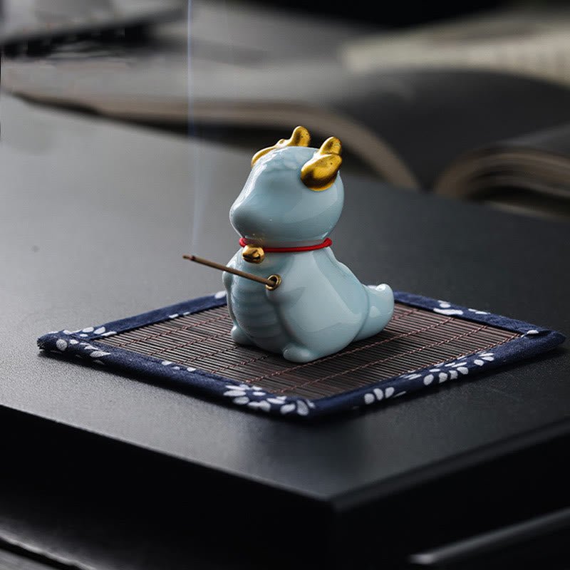 Räucherturm Drachenglocke Keramik Deko Symbol