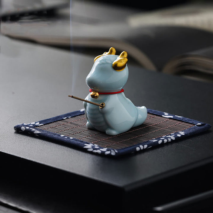 Räucherturm Drachenglocke Keramik Deko Symbol