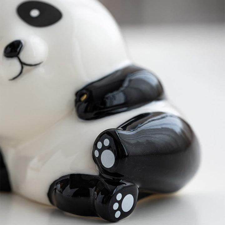 Räucherturm Panda Keramik Deko Geschenk