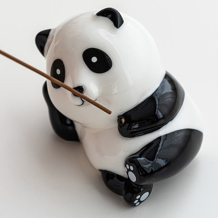 Räucherturm Panda Keramik Deko Glücksbringer