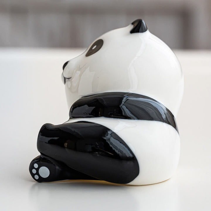 Räucherturm Panda Keramik Deko Statue