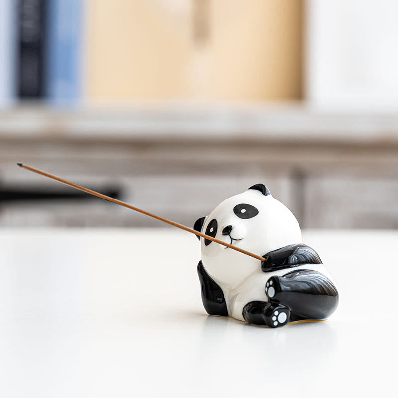 Räucherturm Panda Keramik Deko Symbol