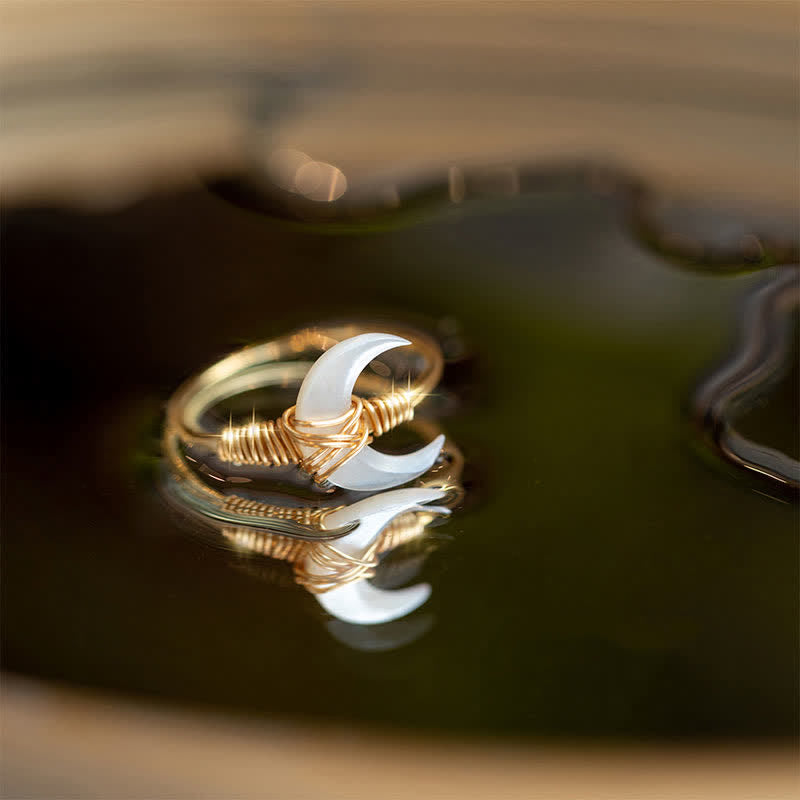 Ring 14K Gold Tridacna Mond – Segen